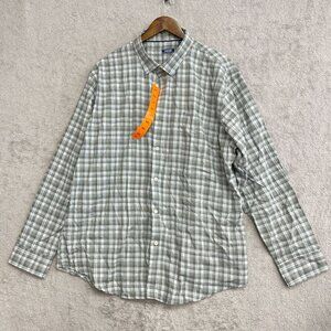 NEW Izod Men's XXL Plaid Long Sleeve Button-Down Shirt